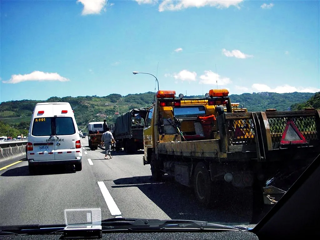 國道三號車禍現場