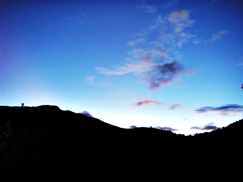 武陵農場的清晨魚肚白